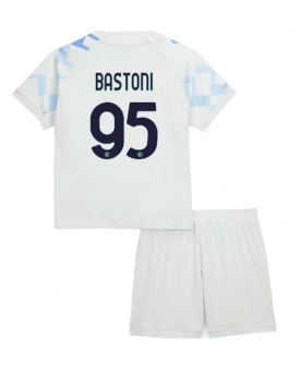 Billige Fotballdrakt Inter Milan Alessandro Bastoni #95 Replika Bortedraktsett Barn 2025-26 Kortermet (med bukser)